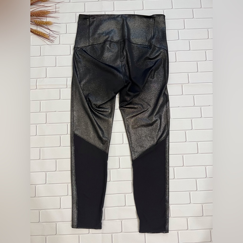 Joylab Black Glitter Mesh Leggings Size Large - Picture 2 of 6